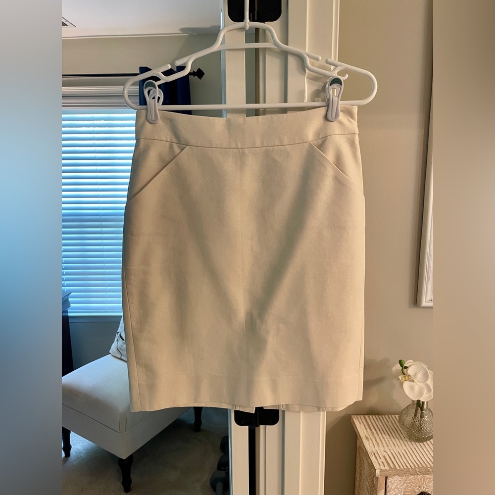 J. Crew Cream Pencil Skirt - Size 4